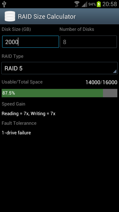 RAID Calculator截图1