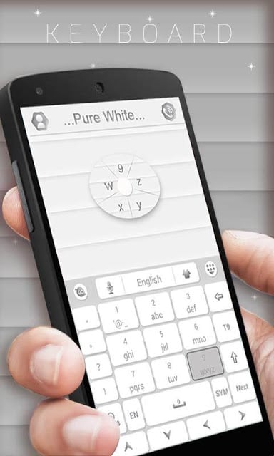 Pure White GO Keyboard Theme截图2