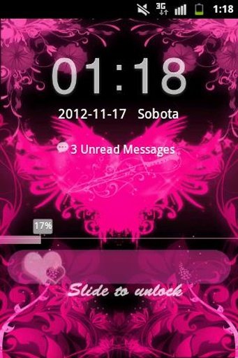 GO Locker Theme Pink Hearts截图3