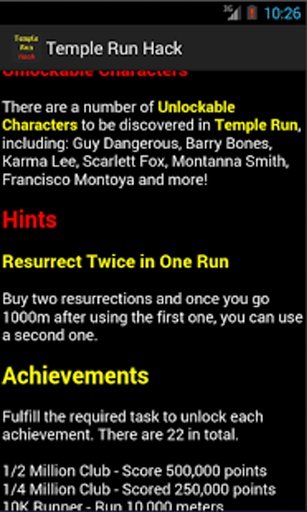 Hack &amp; Cheats for Temple Run截图7