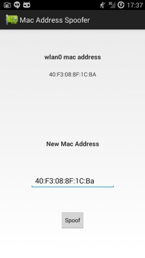 Mac Address Spoofer截图2