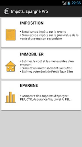 Imp&ocirc;ts, Epargne Lite截图8