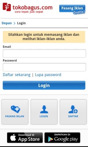 Mobile Web Tokobagus.com截图2