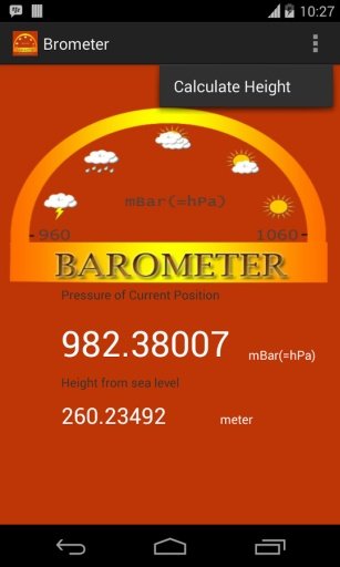 Barometer &amp; Altimeter clock截图4