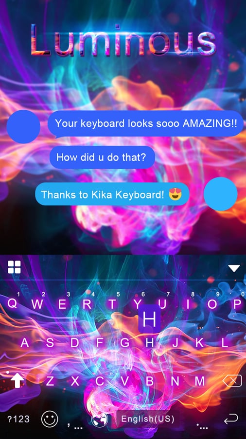 Luminous Kika Keyboard Theme截图2