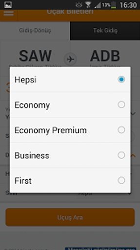 Uçak Bileti截图9