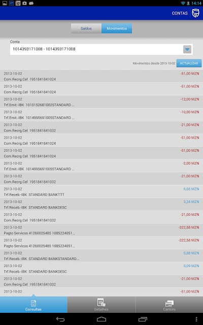 Standard Bank MZ MobilePlus截图11