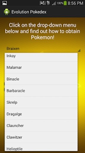 Gen VI Evolution Pokedex截图3