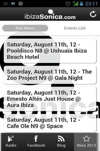 Ibiza Sonica Radio - app fan截图3