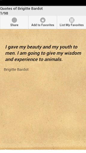 Quotes of Brigitte Bardot截图2