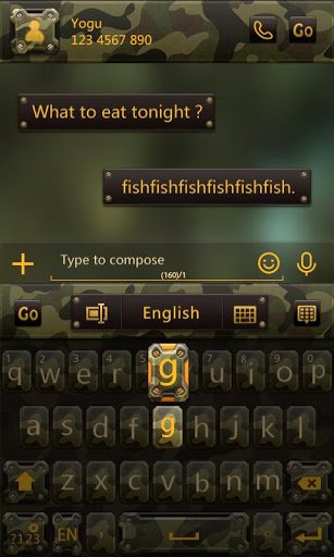 Camo Emoji GO Keyboard Theme截图7