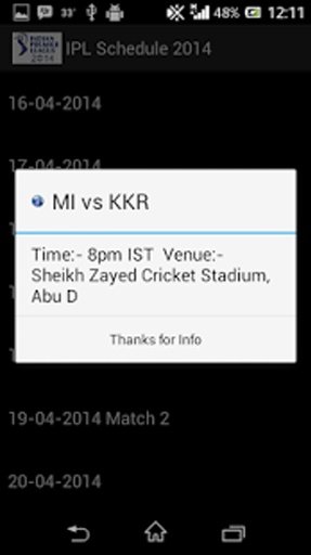 IPL Schedule 2014截图8