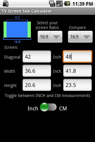 TV Screen Size Calculator截图3