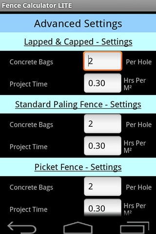 Fence Calculator LITE截图4