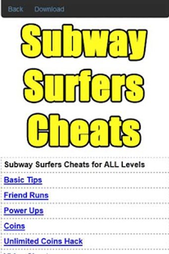 Subway Surfers Cheats Guide截图3