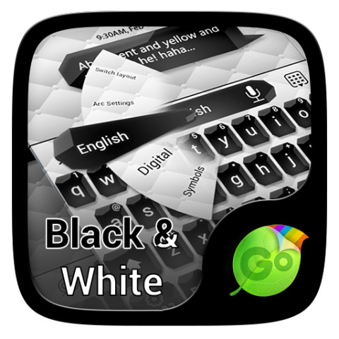 Black and White Keyboard Theme截图1