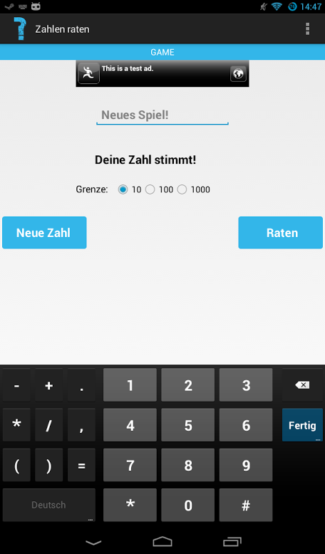 Zahlen raten截图2
