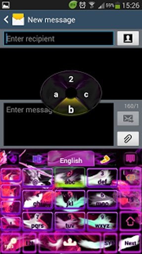 Pink Flame GO Keyboard Theme截图1