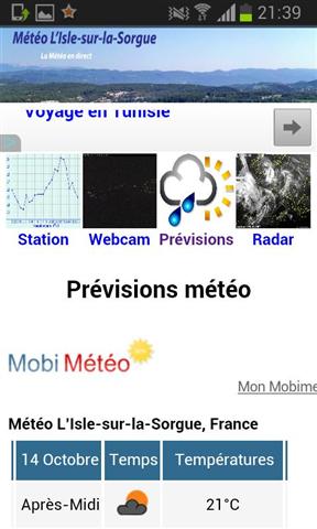 岛河畔拉天气 M&eacute;t&eacute;o LIsle sur la Sorgu截图1