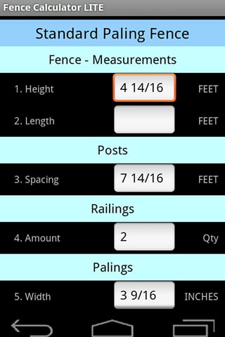 Fence Calculator LITE截图1