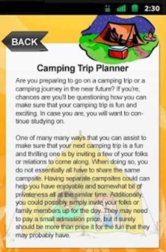 Camping Trip Planner App截图8