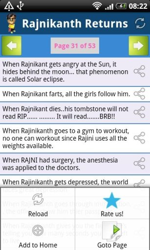 Rajnikanth Returns - SMS Jokes截图4