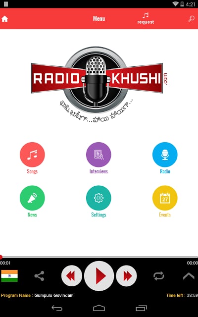 RadioKhushi Hindi Telugu Radio截图2