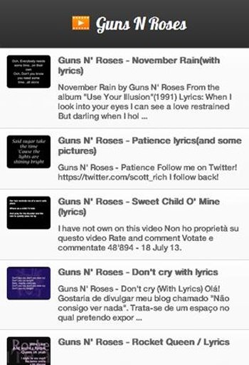 Guns N Roses Lyrics &amp; Videos截图3