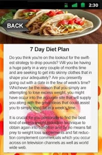 7 Day Diet Plan截图1