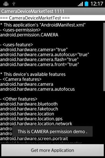 uses-feature Camera Test 1111截图2