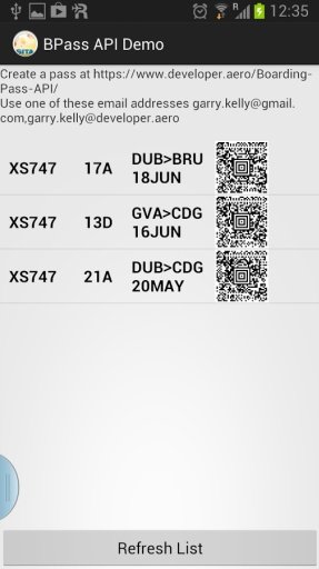 Boarding Pass API Sample截图5