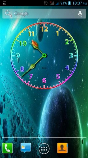 Space Clock Live Wallpaper截图7