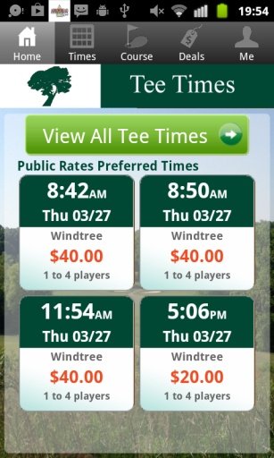 Windtree Tee Times截图3