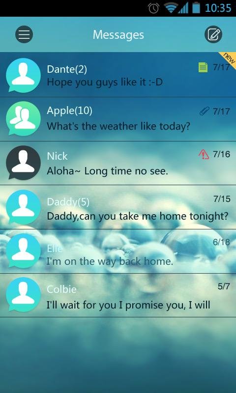 GO SMS Pro Clean Theme EX截图8