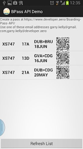 Boarding Pass API Sample截图3