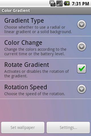 Color Gradient Live Wallpaper截图3