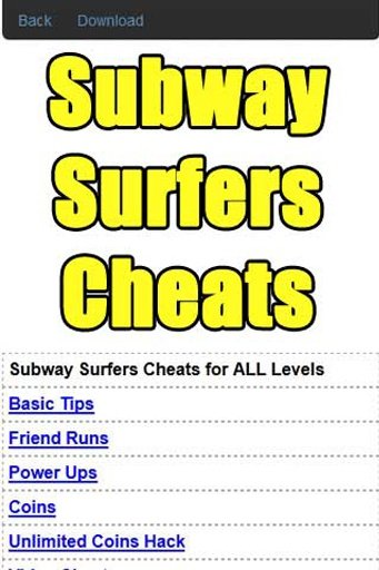 Subway Surfers Cheats Guide截图2