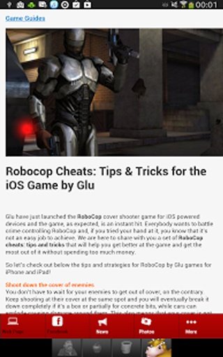 UnOfficial Robocop Game Tips截图5