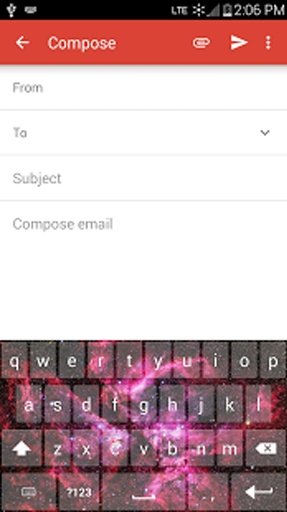 Pink Galaxy Keyboard截图2