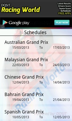 Motor Racing Schedule &amp; Result截图5