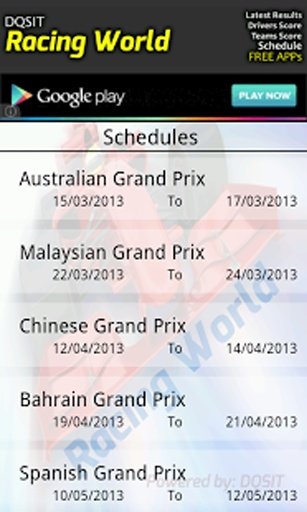 Motor Racing Schedule &amp; Result截图6