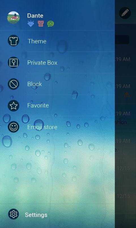 (FREE) GO SMS PRO RAINY THEME截图6