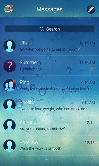 (FREE) GO SMS PRO RAINY THEME截图8