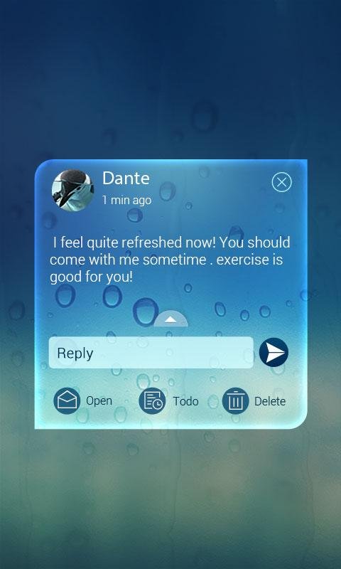 (FREE) GO SMS PRO RAINY THEME截图9