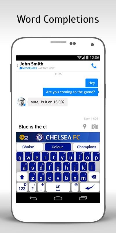 切尔西俱乐部键盘输入法:Chelsea FC Official Keyboard截图1