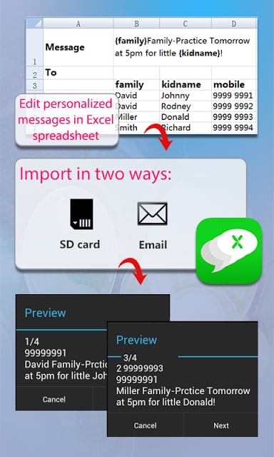 ExcelSMS Group sms plug-in 5截图3