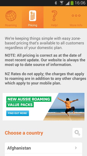 Telecom NZ Roaming截图1