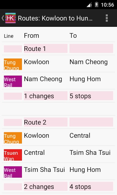 Hong Kong Metro Route Planner截图8