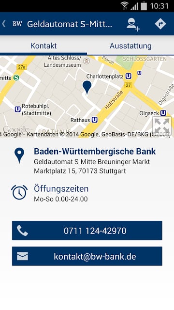 BW-Bank Filialfinder截图4