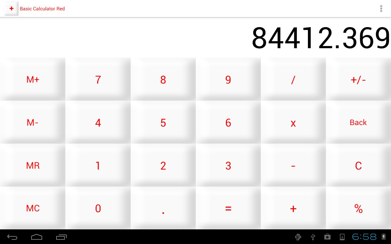 Basic Calculator Red截图7